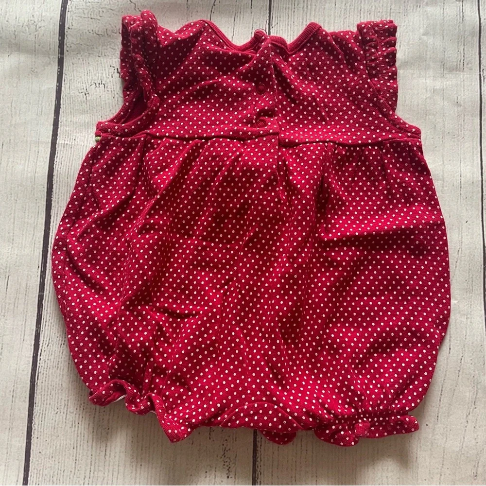Gymboree Red Strawberry Polka Dot One Piece Size 3-6 months